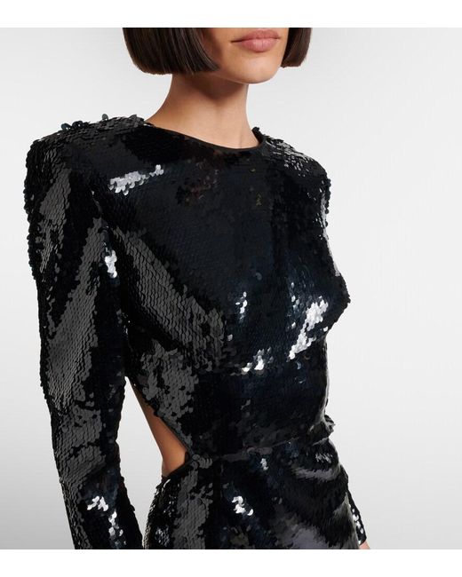 Stella McCartney Black Sequined Gown