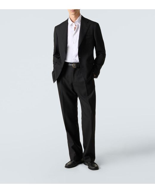 Saman Amel Black Wool Suit Jacket for men