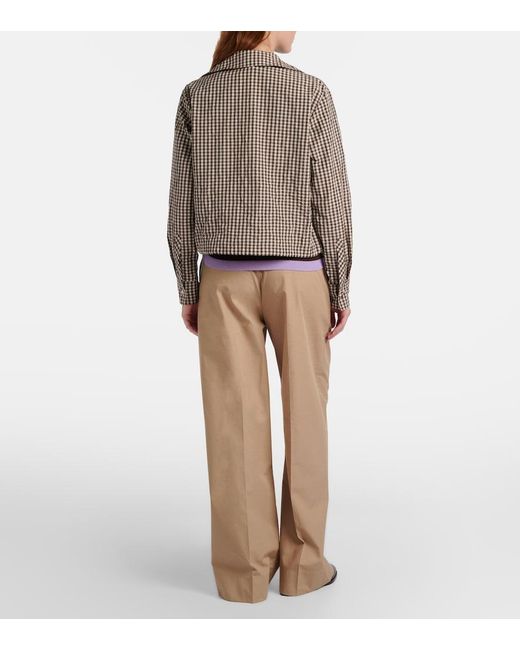 Moncler Natural Cotton Wide-Leg Pants