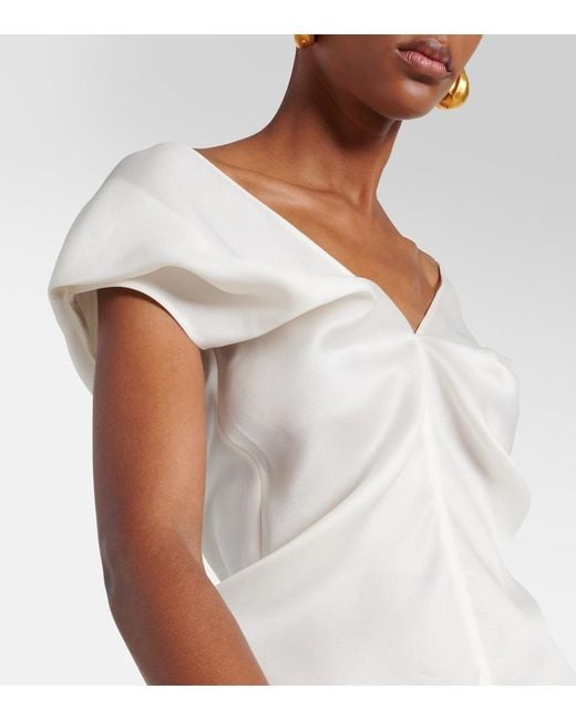 Khaite Natural Ami Silk Top