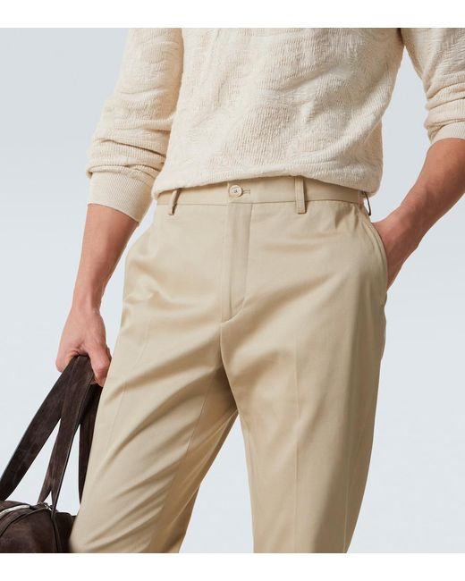 Etro Natural Cotton Slim Pants for men