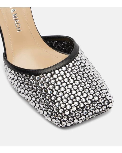 Mach & Mach Metallic Pumps Puffy Heart Ring 95 Aus Leder
