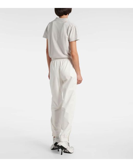 Balenciaga White Logo Straight Sweatpants