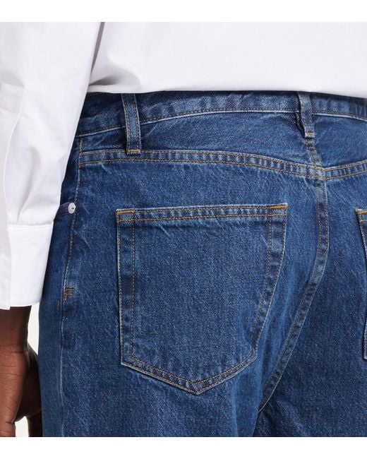 FRAME Blue Le Jane Ankle High-Rise Straight Jeans
