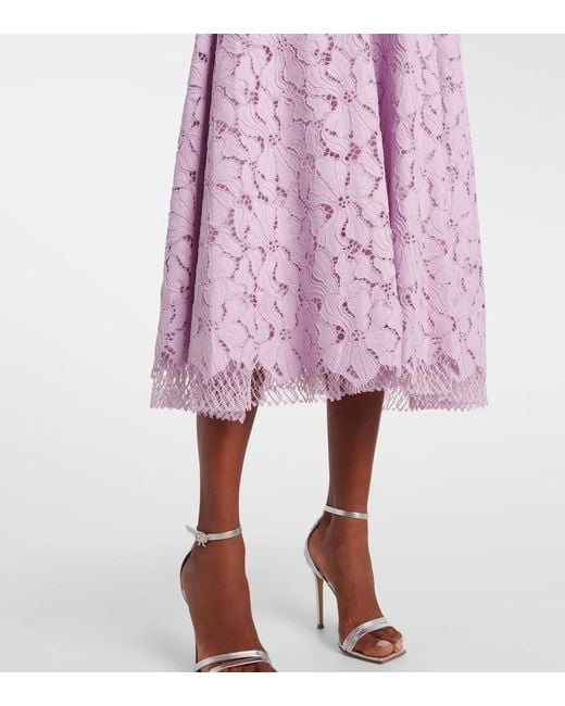 Jonathan Simkhai Pink Julia Lace Midi Dress