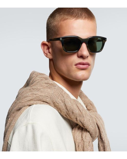 Zegna Brown Square Sunglasses for men