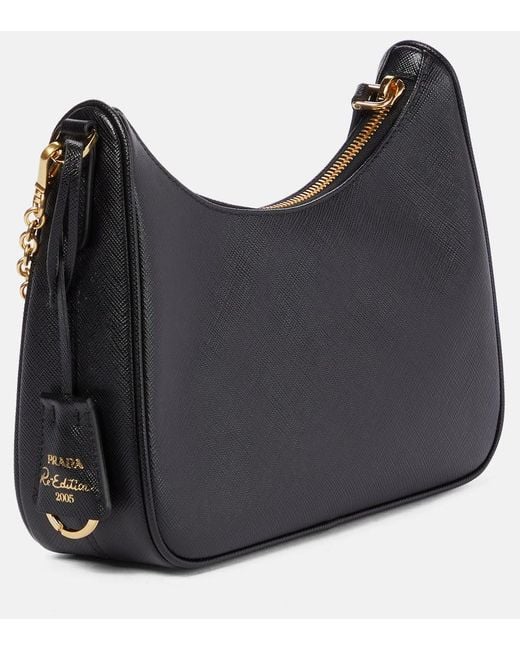 Prada Black Re-Edition 2005 Small Leather Shoulder Bag