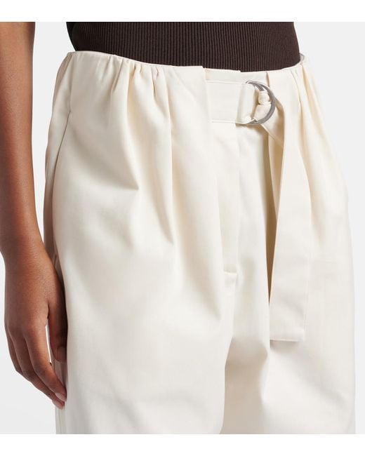 Loewe Natural Cotton And Silk Gabardine Culottes