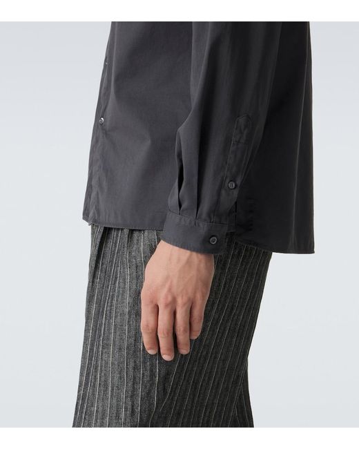 Brunello Cucinelli Blue Cotton Shirt for men