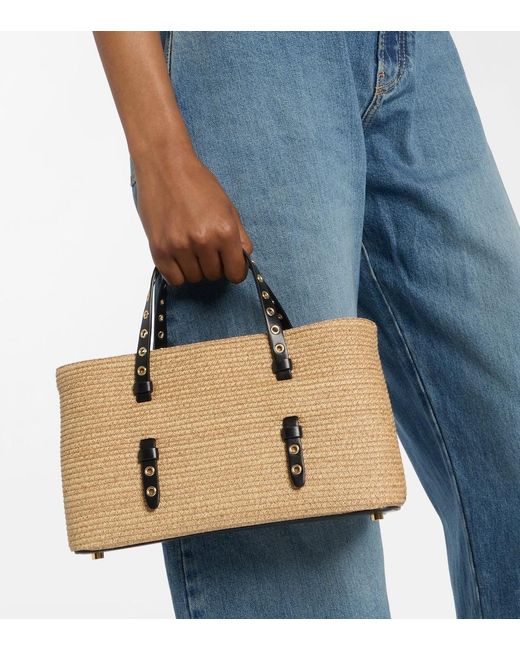 Borsa Mina 25 Medium Con Pelle di Alaïa in Natural