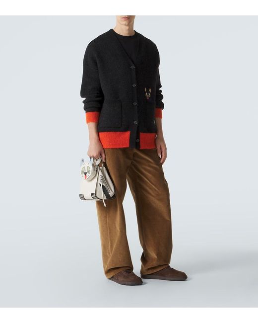 Loewe Natural X Louis Wain Hammock Leather Top-Handle Bag for men
