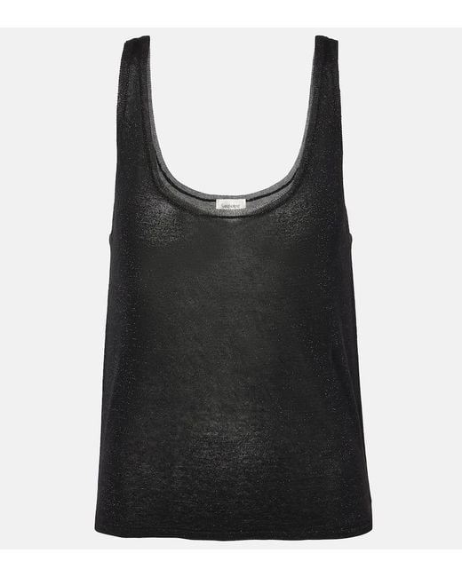 Top di Saint Laurent in Black