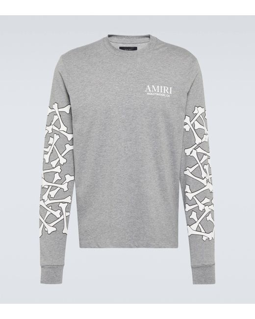 Amiri Gray Printed Cotton Jersey Sweatshirt for men