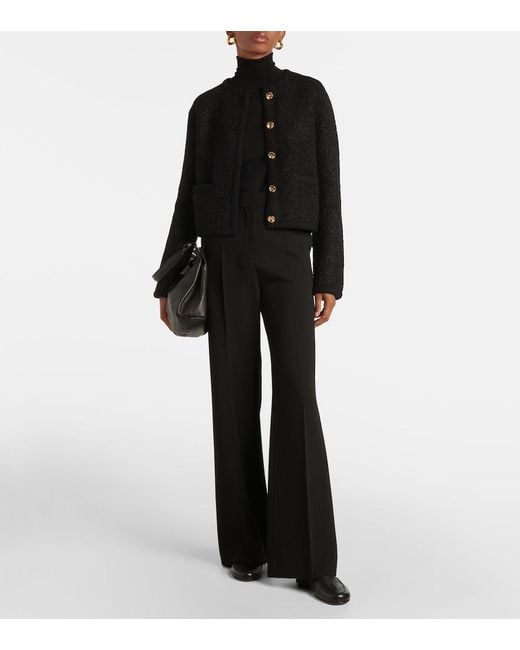 Altuzarra Black Napoline Knitted Cropped Jacket