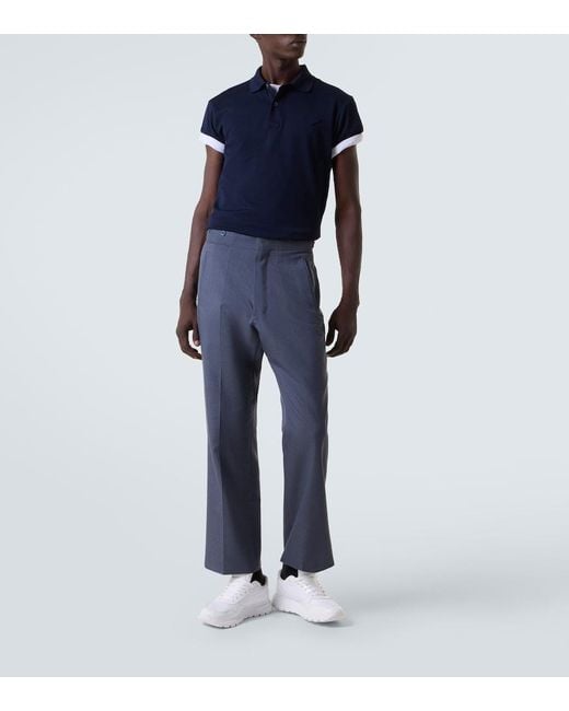 Polo De Algodon Prada de hombre de color Blue