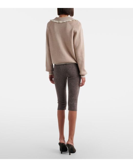 Magda Butrym Gray Wool Capri Pants