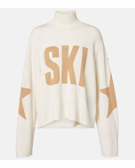 Goldbergh White Wool-Blend Turtleneck Sweater