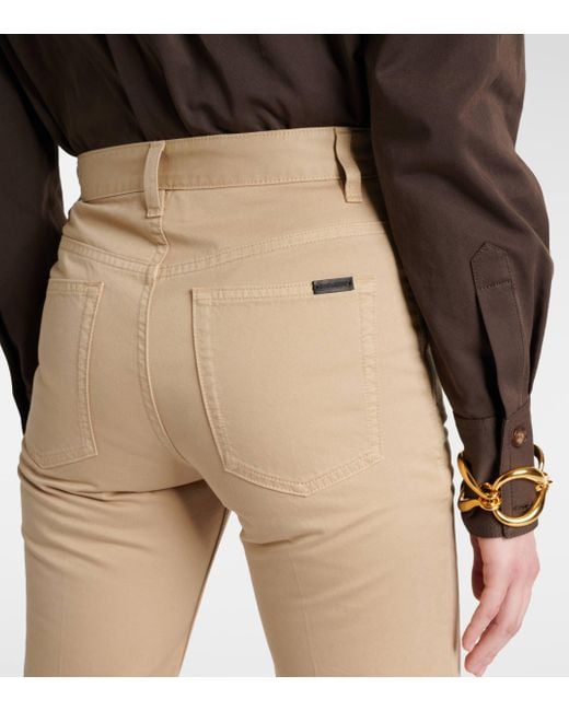Pantalon ample Clyde en coton Saint Laurent en coloris Natural