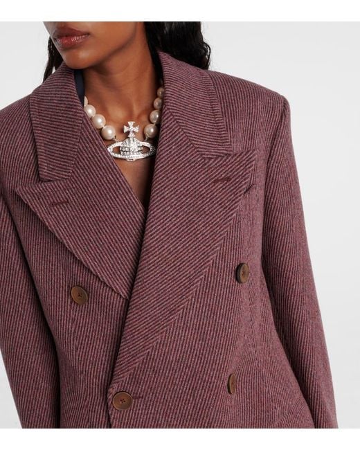 Abrigo Winston De Sarga De Lana Vivienne Westwood de color Red