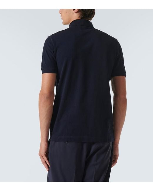 Dolce & Gabbana Blue Plaque Polo Shirt for men