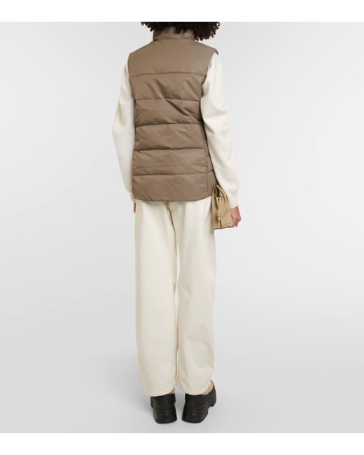 Canada Goose Brown Freestyle Satin Down Vest