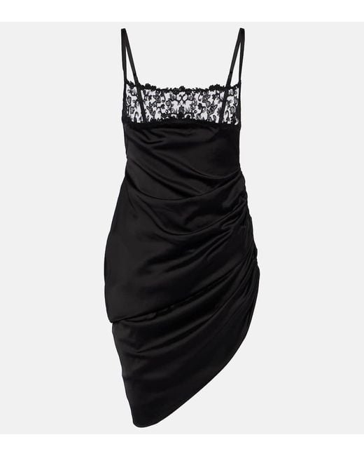 Jacquemus Black La Robe Saudade Brodée drapiertes Kleid