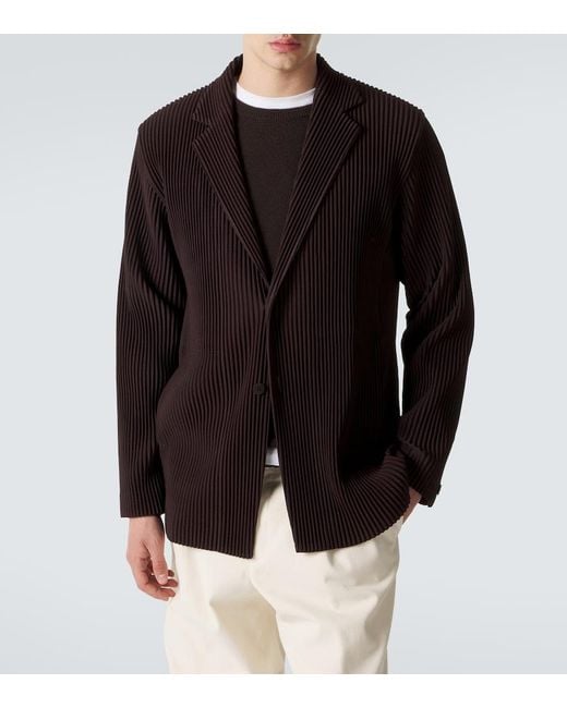 Homme Plissé Issey Miyake Black Tailored Pleats 2 Blazer for men
