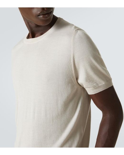 Fedeli Pullover Aus Kaschmir Und Seide in White für Herren