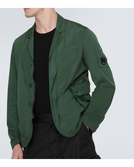 C P Company Green Single-breasted Blazer for men