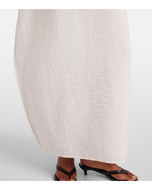 Rohe White Maxikleid Aus Einem Seidengemisch