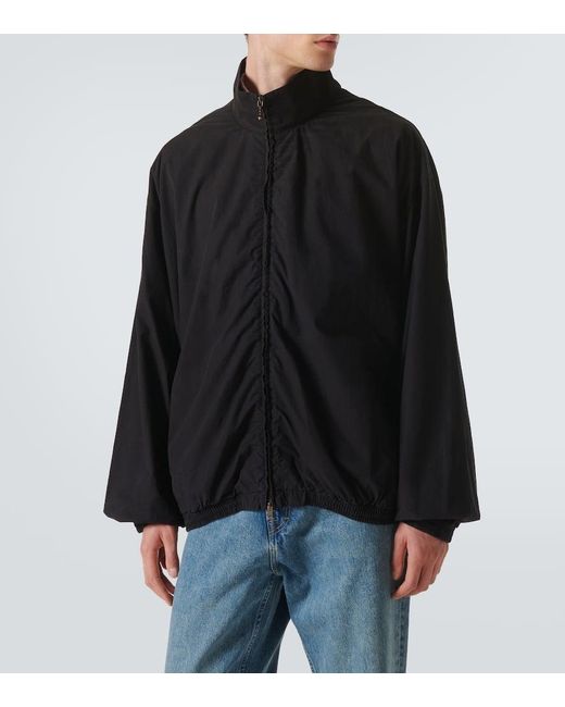 Acne Black Logo Cotton Poplin Jacket for men