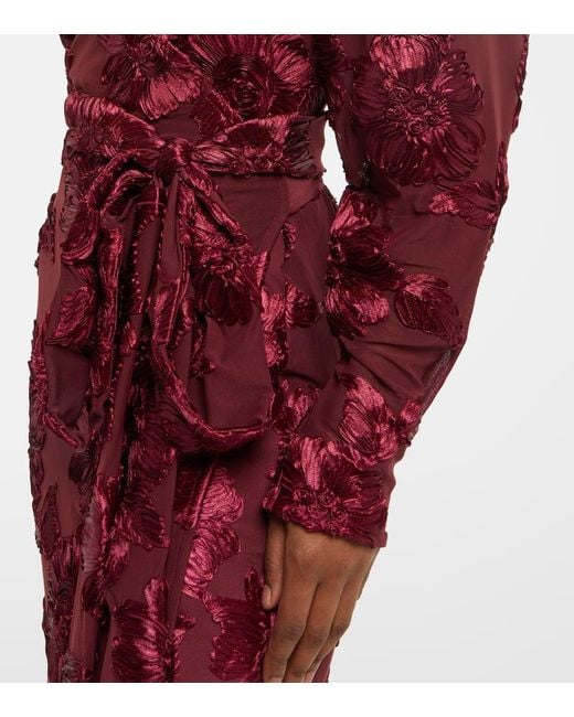 ROTATE BIRGER CHRISTENSEN Red Midikleid Aus Mesh