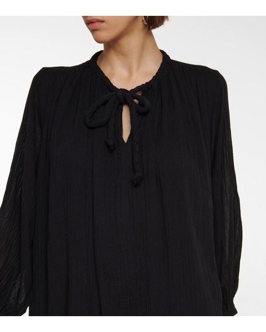 Velvet Black Frankie Cotton Gauze Maxi Dress