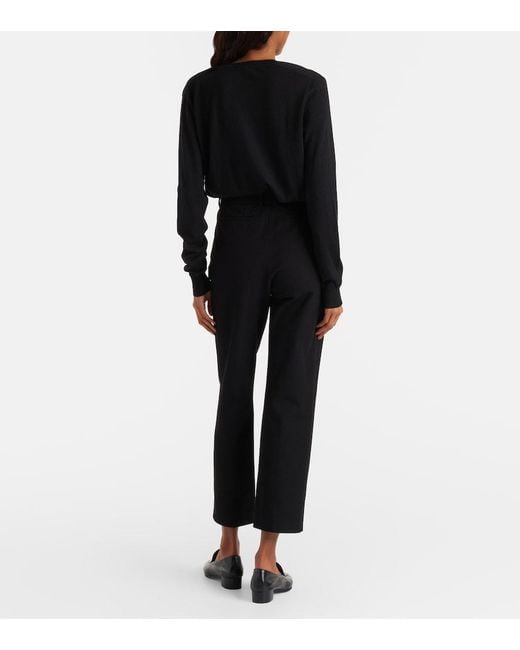 Joseph Black Coleman High-Rise Gabardine Pants