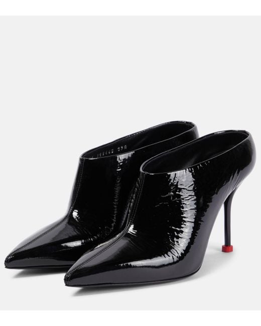 Alexander McQueen Black Thorn Leather Mules