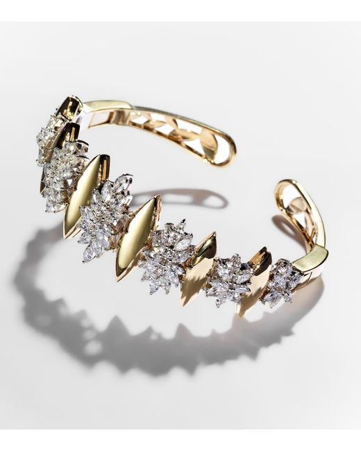 YEPREM White Armreif Golden Strada Aus 18Kt Gelbgold Mit Diamanten