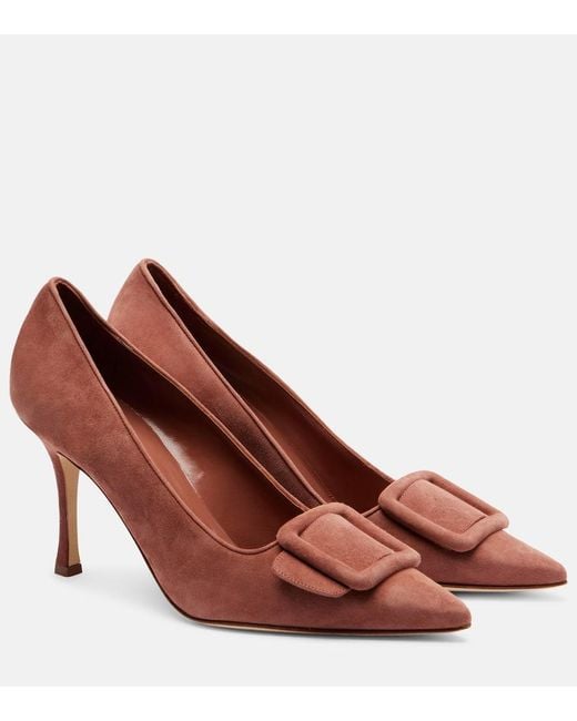 Pumps Maysale 90 di Manolo Blahnik in Brown