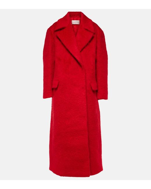 Valentino Red Mohair-blend Coat