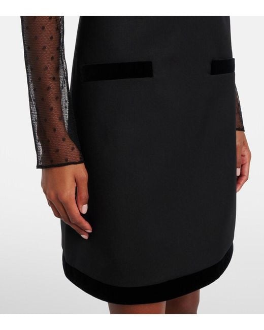 Nina Ricci Black Virgin Wool Gabardine Minidress