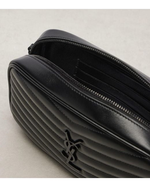 Saint Laurent Black Lou Mini Quilted Leather Camera Bag