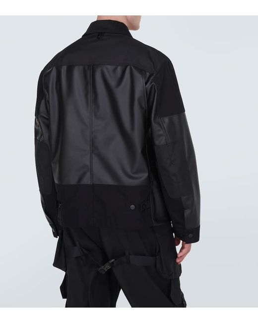 X Carhartt chaqueta de piel sintetica Junya Watanabe de hombre de color Black