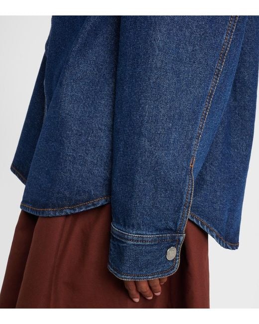 Camisa Oversized Ami De Cour De Denim AMI de color Blue