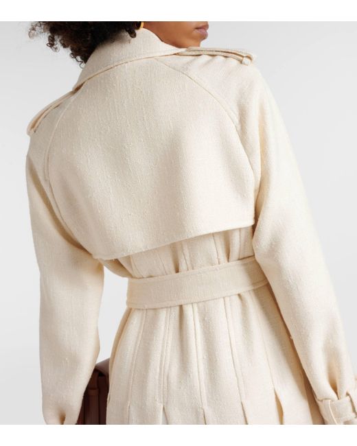 Gabriela Hearst Natural Eithne Silk And Wool Trench Coat