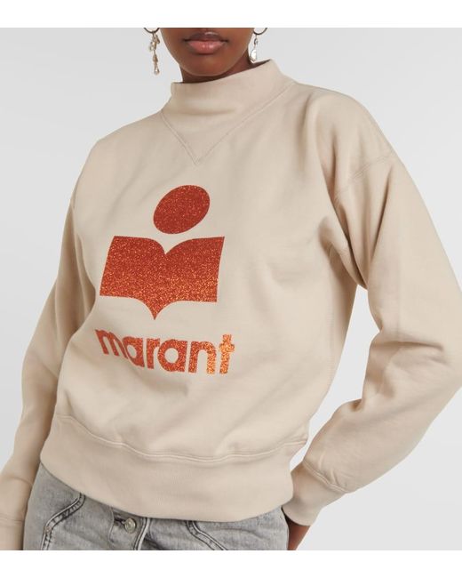 Isabel Marant White Moby Logo Cotton-blend Sweatshirt