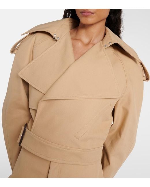 Wardrobe NYC Natural Cropped Cotton Jacket