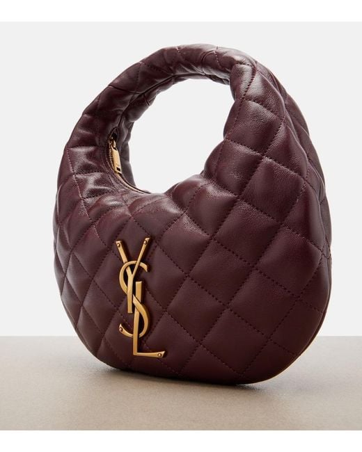Saint Laurent Purple Icarino Baby Quilted Leather Top-Handle Bag