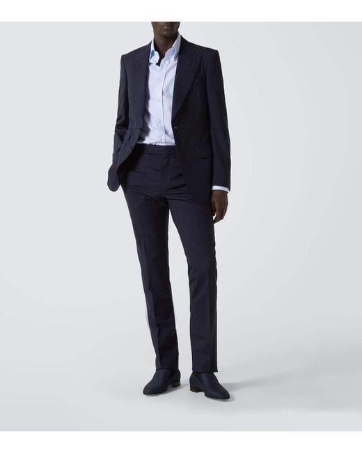 Christian Louboutin Blue Dandelion Silk-Crepe Loafers for men