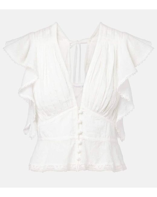 Poupette White Bluse Romy Aus Baumwolle