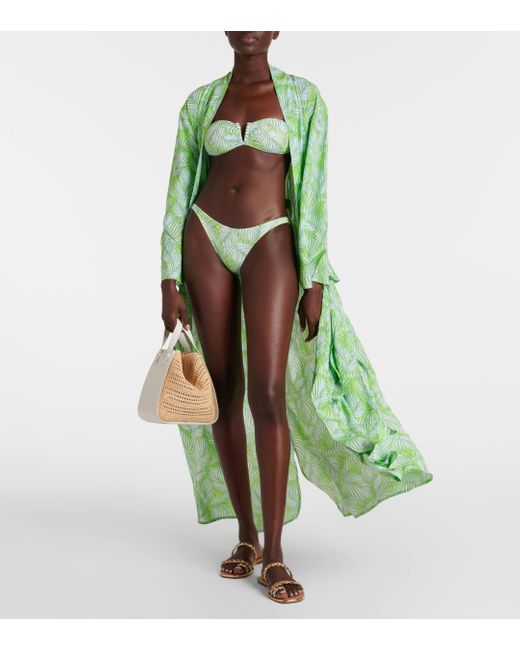 Haut de bikini bandeau Alba imprime Melissa Odabash en coloris Green