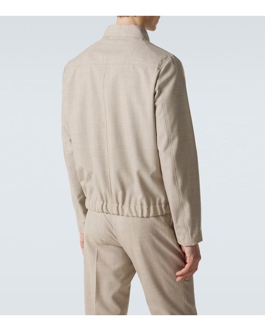 Slowear Natural Virgin Wool Blouson Jacket for men